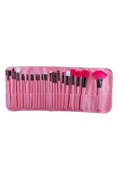 Lila Rossa Makeup brush Top Bottom Set , Lila Rossa, with pink case, 24 pcs