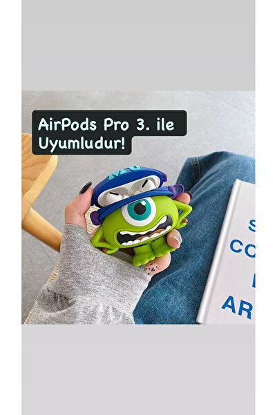 daystar Cute monster character silicone earphone case compatible with apple a...