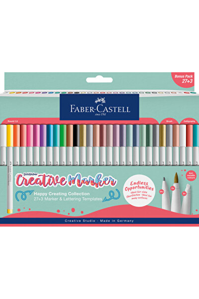 Faber Castell SET 30 CREATIVE MARKERS GOLDFABER CREATIVE HAVEN 1.5MM FABER-CA...