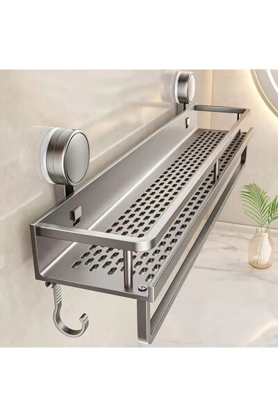 topaqua Raft de Dus, Baie, Bucatarie HydroLock Shelf, Tip Polita, Metalic, Pl...