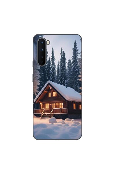OEM Husa compatibila cu OnePlus Nord Silicon Gel Tpu Model Peisaj Iarna Cabana
