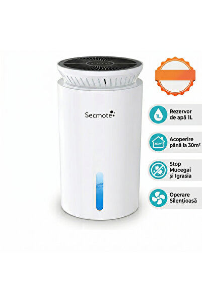 secmote Dezumidificator de Aer Portabil Secmote, Ultra Silențios 35dB, Capaci...