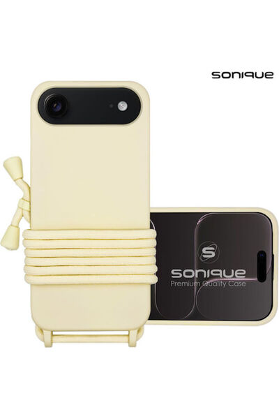 Other Θήκη Σιλικόνης με Λουράκι Μεταφοράς Sonique για Apple iPhone 17 Air Μπεζ