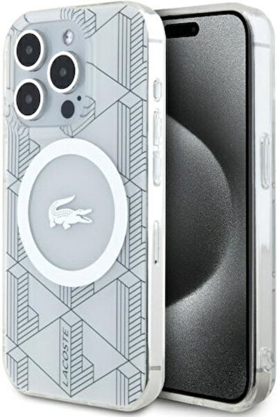 Lacoste Πλαστικό Ασημί Πίσω Κάλυμμα με Λογότυπο Croc (iPhone 15 Pro) Κωδικός:...