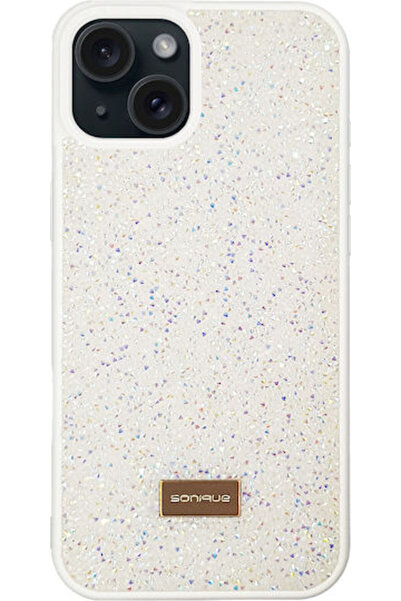 Other Λουξ Διαμάντι Σονικ Θήκη για Apple iPhone 15 Λευκό