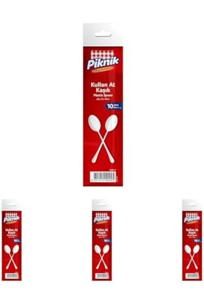 Yıldızan Nzr Beautestore Picnic Disposable Plastic Spoons 10-Pack Large White...