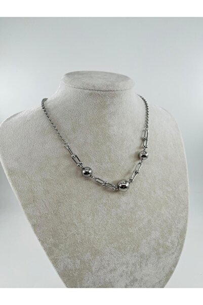Bozhi Necklace Steel Silver Minimal Elegance