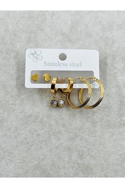 Bozhi Earrings Steel Gold Stylish Gift