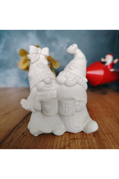 CREATIVITATEPLUS Ceramic dust figurine 3D Gnomes, 8x7cm