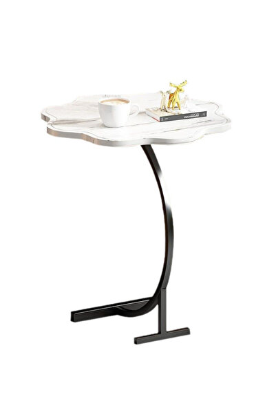 TodayShop Flower Design Side Table - White, Perfect for Sofa and Bedroom