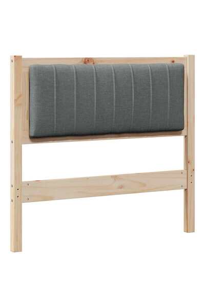 vidaxl Tăblie tapițată cu headboard Maro 90 cm Lemn de pin masiv