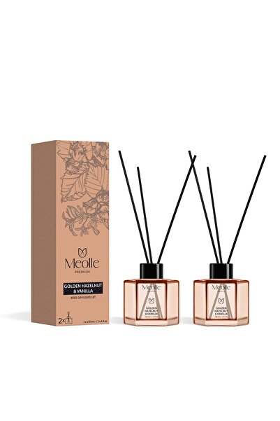Meolle Set 2 x 120 ml Odorizante cu Bețișoare Golden Hazelnut & Vanilla