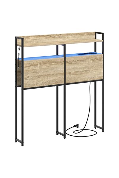 vidaxl Tăblie de depozitare cu raft Stejar sonoma 90 cm Lemn compozit