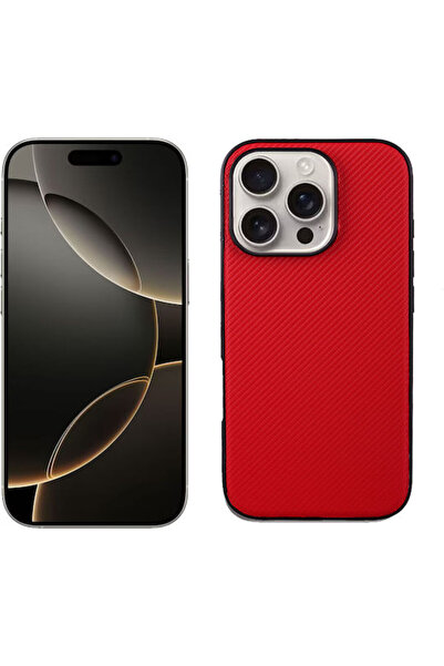 Other Volte-Tel Carbon Lift Πίσω Κάλυμμα Σιλικόνης Κόκκινο (iPhone 16 Pro Max)