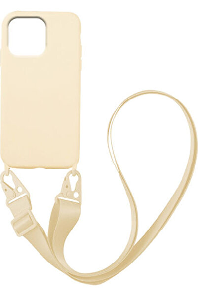Other Sonique Carryhang Υγρή Θήκη Πλάτης Σιλικόνης 0.5mm με Λουράκι Μπεζ (iPh...
