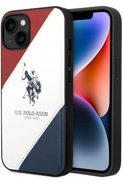 U.S. Polo Assn. Τρίχρωμη Ανάγλυφη Πίσω Θήκη από Συνθετικό Δέρμα / Σιλικόνη Κό...