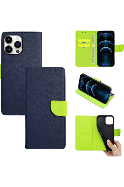 Other Sonique Trend Wallet Συνθετικό Δέρμα Σκούρο Μπλε / Πράσινο Ακριβό (iPho...