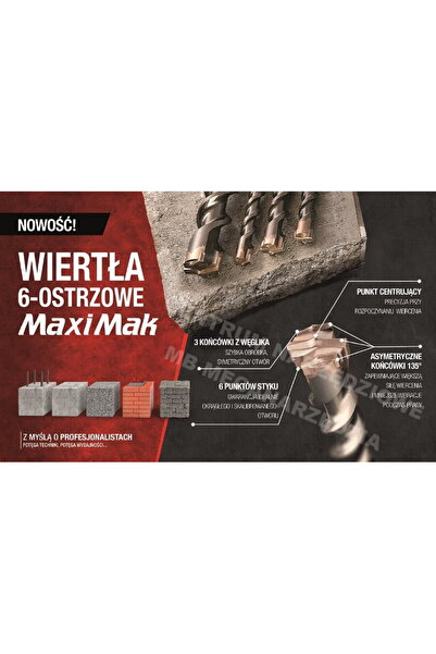Makita SDS MAX 24x400x540mm MAXI 6 lame