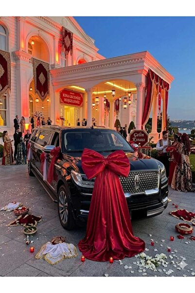 hobizer tekstil Bridal Henna Night Red Convoy Ornament Bow 60X150 cm Giant Size