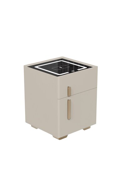 Smart Heater & Cooler Noptieră inteligentă cu încărcare wireless, iluminare L...