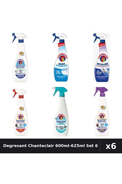 Chanteclair Set 6 Degresant Universal 600ml-625ml - 6 Arome, Bicarbonat, Lava...
