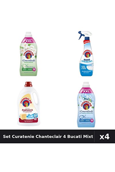 Chanteclair Set 4 Curatenie - Detergent 1575ml, 2x Balsam 1800ml, Degresant 6...