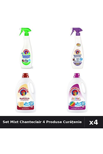Chanteclair Set 4 Degresant și Detergent 600ml 1575ml - Lămâie, Marseilia, Mo...