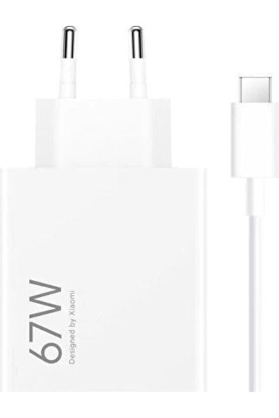 Xiaomi Φορτιστής με θύρα USB-A και καλώδιο USB-C 67W Power Delivery Λευκό (Hy...