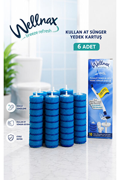 Wellnax breeze refresh Kullan At 60 Adet Deterjanlı Tuvalet Yedek Süngeri