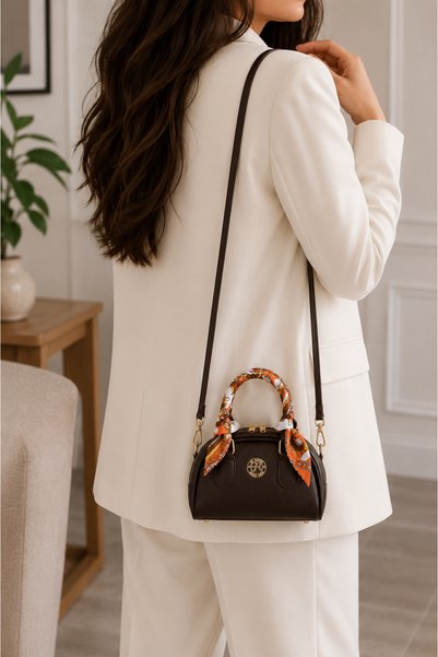 Bag house Vierra Scarf Detailed Vintage Women's Hand and Shoulder Bag