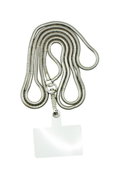 Vivid Crossbody Snake Bone Metal Chain Silver