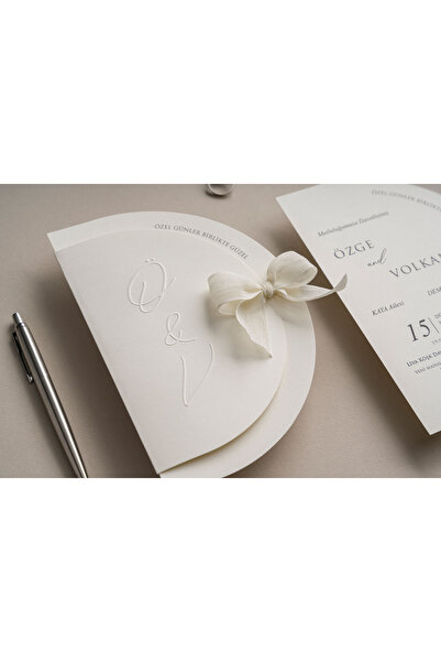 TABLOZADEE DAVETİYE Düğün Davetiyesi / Nişan Davetiyesi / Nikah Davetiyesi / (50 Adet) Baskı Hariç Davetiye TD6133