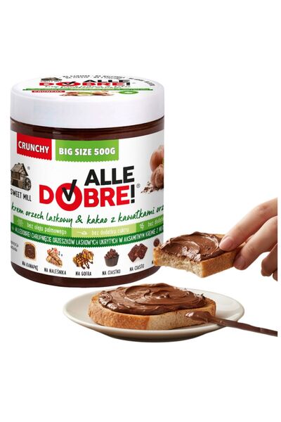 Mardil Crema De Ciocolata Healthy AlleDobre Crunchy, Cu Bucati Crocante, Fara...