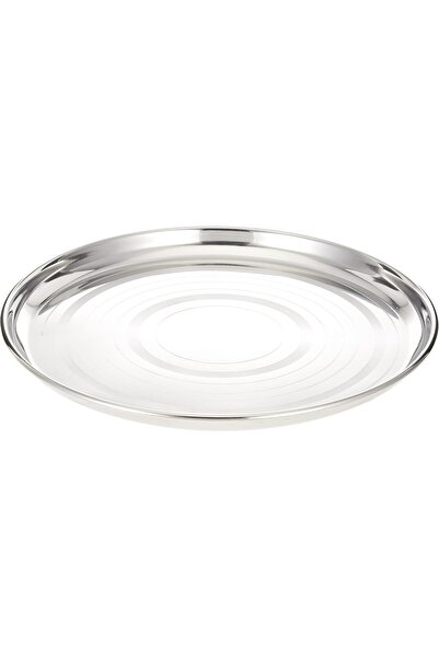 RAJ Silver-touch Stainless Steel Plate, 28 cm, Dinner Serving Utensils, Rice ...