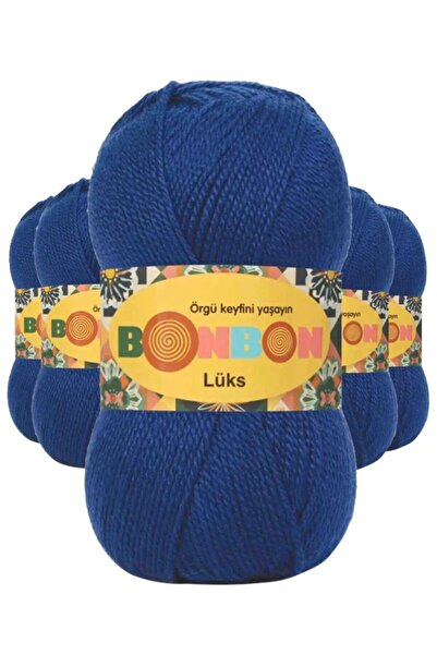 atastore2017 5 Pieces of Luxury Booties Yarn Wool Saks Blue 98488 - Bonbon Mu...