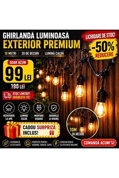 OEM 10 meter light garland - 20 bulbs