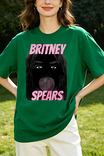 Fleck Womens T Shirts Britney Spears Pop Culture Graphic Oversized Casual Style