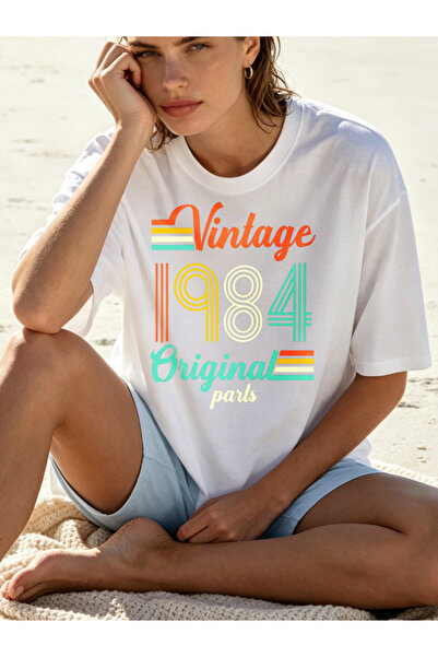 Fleck Womens T Shirts Vintage 1984 Original Parts Retro Style Graphic Print C...