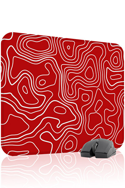 mousepad bastir Roșu Alb 48X40 XL Fan Gaming Mouse Pad Bază anti-alunecare Co...