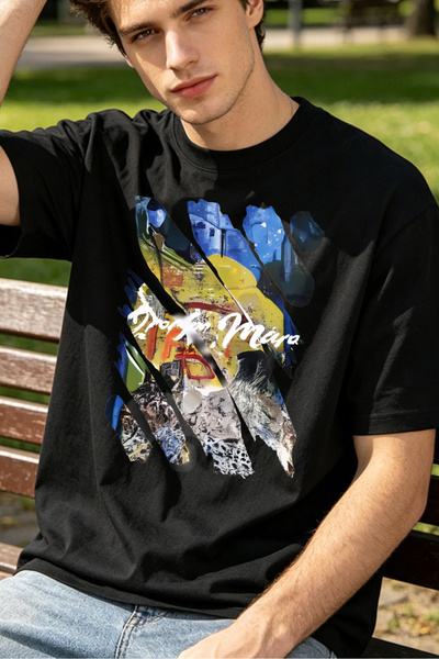 Fleck Graphic Design T Shirts For Men Abstract Art Print Personalized Shirts