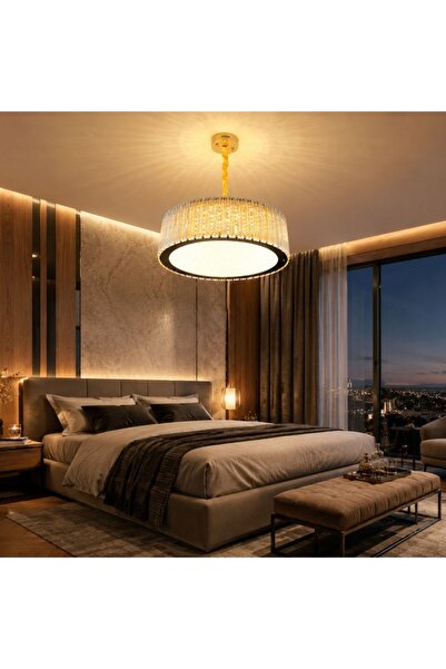 proled Candelabru suspendat din cristal K9 Prestige A8007-500 cu LED de 112W ...