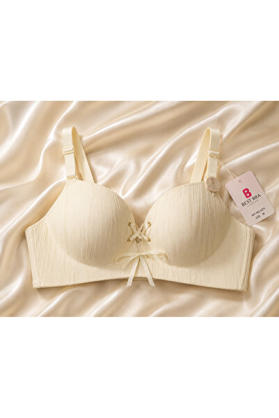 BEST BRA LİNGERİE أفضل حمالة صدر من ياسمينس بنمط قماش مزخرف وتفاصيل ربط أمامي...