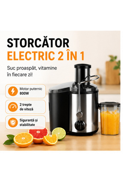 OEM Електрически чопър Storcator 2 в 1 за плодове/зеленчуци, 800W, с 2 контей...