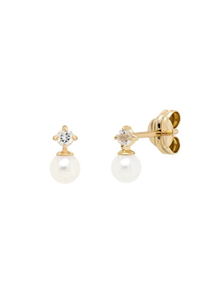 Lisa&Co. Cercei Aur Lisa Pearl