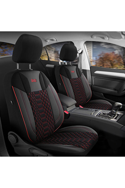Dalauto Set complet huse auto Fiat Linea 2006-2010 Modena Negru Rosu,11 piese