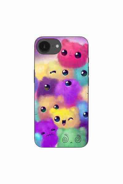 OEM Case compatible with Apple iPhone 16e Silicone Gel Tpu Colorful Fluffy Pa...