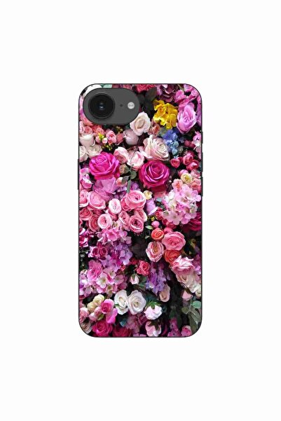 OEM Case compatible with Apple iPhone 16e Silicone Gel Tpu Pink Roses Pattern