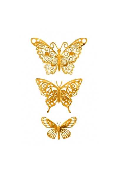 Decoratiuni Dulci Vintage Lace Butterflies 3 models | sizes - Gold