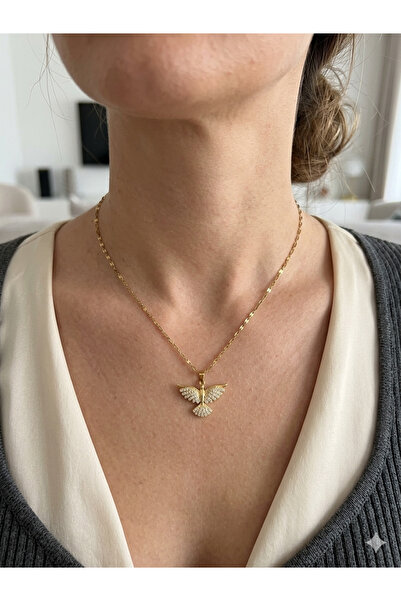 alias takı Stainless Steel Zircon Stone Phoenix Figured Women's Necklace