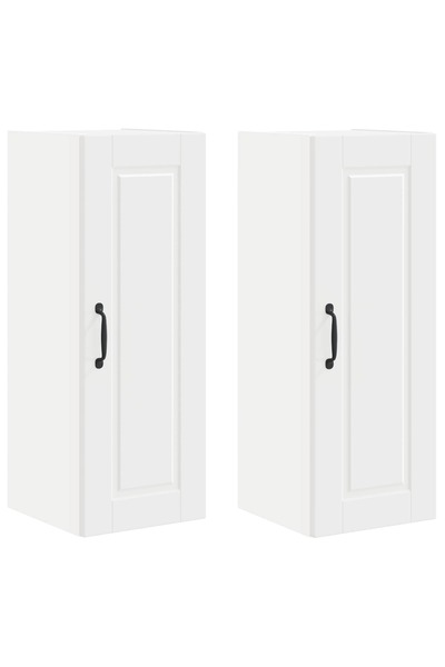 vidaxl Dulap de bucătărie 2 pcs Alb 30 x 31 x 80 cm Lemn compozit